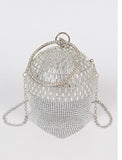 Round Rhinestone clutch