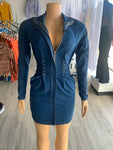 Snatched Up Denim Dress