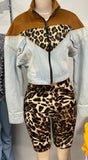 Leopard biker shorts