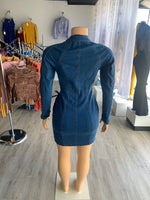 Snatched Up Denim Dress