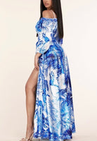 Blue forest dress