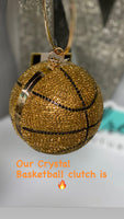 Rhinestone Basketball Clutch